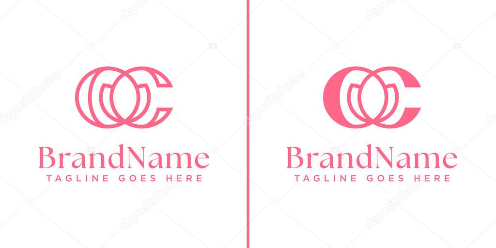 Letters OC Flower Monogram Logo, suitable for any business with OC or CO initials