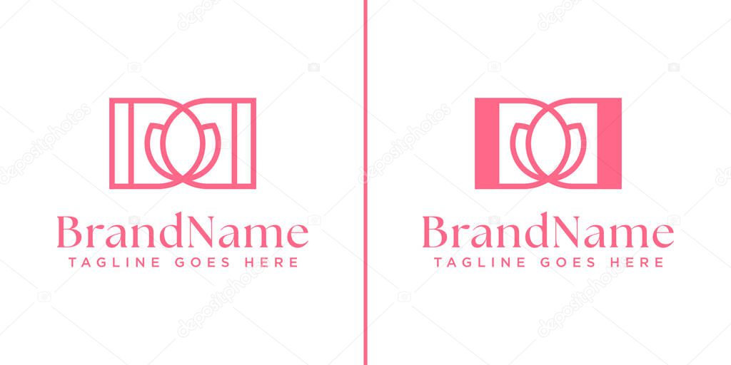 Letters DD Flower Monogram Logo, suitable for any business with DD initials