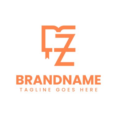 Z harfi veya MZ Kitap Eğitim Logosu, bilgiyi, ilhamı ve akademik mükemmelliği simgeliyor