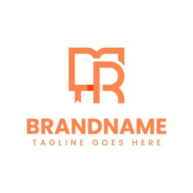 Harf R veya MR Kitap Eğitim Logosu, bilgiyi, ilhamı ve akademik mükemmelliği simgeliyor