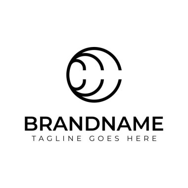Harfler CCC Monogram Circle Logosu, C CC veya CCC Baş harfleri ile herhangi bir iş için uygun