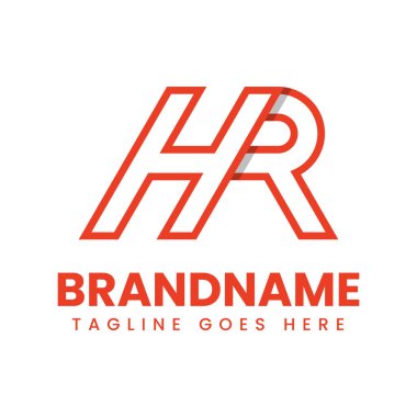HR veya RH Monogram Logosu harfleri, HR veya RH harfleri olan her marka için uygundur.