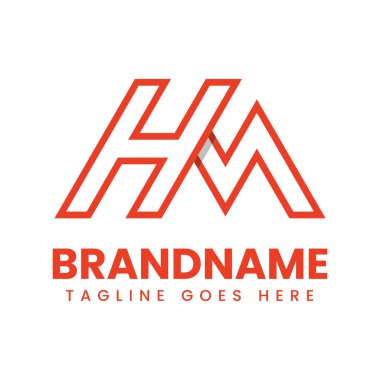 HM veya MH Monogram Logosu harfleri, HM veya MH harfleri olan her marka için uygundur.