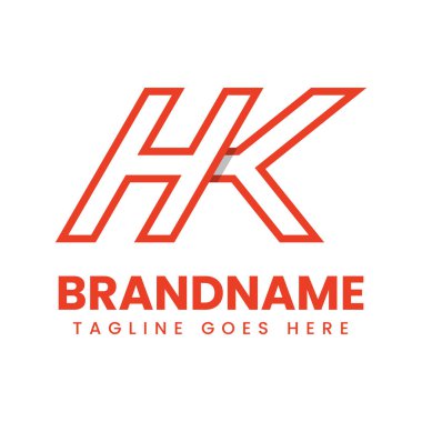 HK veya KH Monogram Logosu harfleri, HK veya KH baş harfleri olan her marka için uygundur