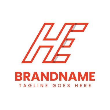 HE ya da EH Monogram Logosu harfleri, HE veya EH harfleri olan her marka için uygundur.