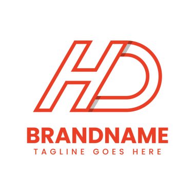 HD veya DH Monogram Logosu Harfleri, HD veya DH baş harfleri olan her marka için uygundur