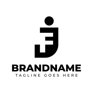 Harfler JF Monogram Logosu, FJ veya JF baş harfleri olan her marka için uygundur.