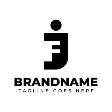 Harfler JF Monogram Logosu, FJ veya JF baş harfleri olan her marka için uygundur.