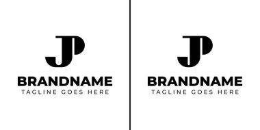 JP Monogram Logosu Harfleri, JP veya PJ harfleriyle başlayan her iş için uygundur.
