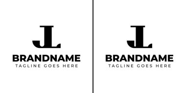 JL Monogram Logosu Harfleri, JL veya LJ baş harfleri olan her iş için uygundur