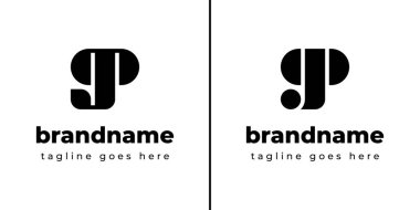 GP Monogram Logosu Harfleri, GP veya PG baş harfleri olan her iş için uygundur