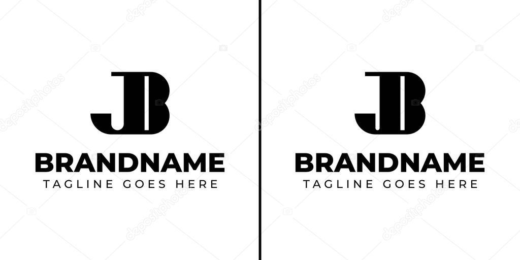 Letters JB Monogram Logo, suitable for any business with JB or BJ initials