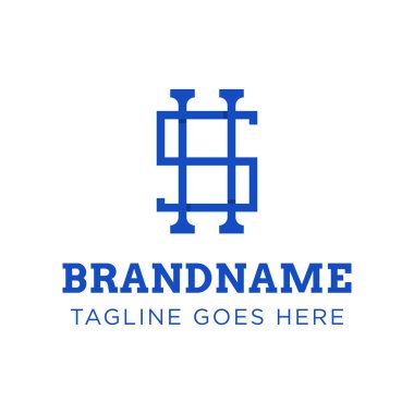 HS Monogram Logosu harfleri, SH veya HS harfleriyle başlayan her iş için uygundur.