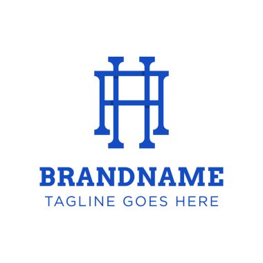 Harfler HA Monogram Logosu, AH ya da HA harfleriyle başlayan her iş için uygundur.