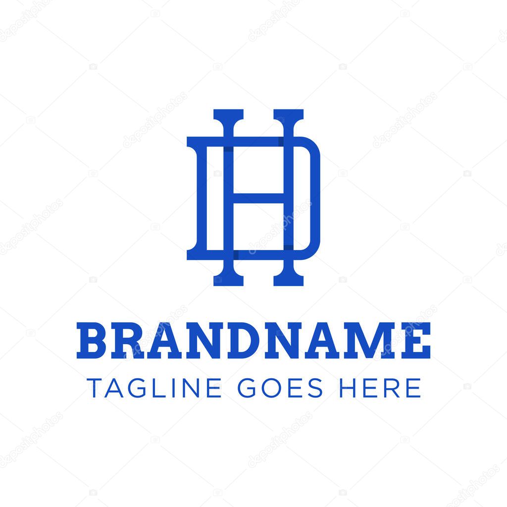 Letters HD Monogram Logo, suitable for any business with DH or HD initials