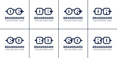 Optik Logo, optik şirket, gözlük mağazaları ya da muhteşem markalar için OB BO OR RO Gözlük Logosu