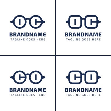 Optik şirketler, gözlük mağazaları ya da muhteşem markalar için OC CO Optik Logosu