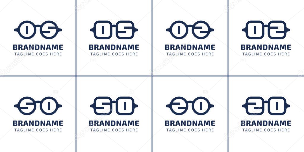 Letters OS SO OZ ZO Glasses Optic Logo, for optical company, eyewear stores, or spectacle brands