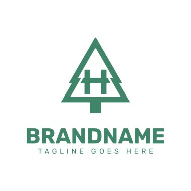 H Çam Ağacı Logosu, doğayı, büyümeyi ve çevresel uyumu simgeliyor.