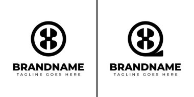 OX XO QX XQ baş harfli her marka için OX ve QX Monogram Logosu