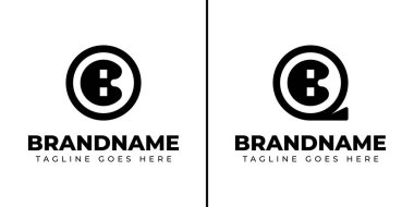 OB QB ve QB Monogram Logosu harfleri, OB BB QB baş harfleri olan her marka için.