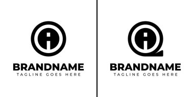 OA ve QA Monogram Logosu harfleri, OA AQA AQ baş harfleri olan her marka için.