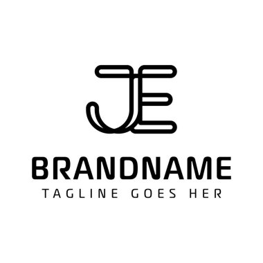 JE Monogram Logosu, JE veya EJ harfleriyle iş yapmak için.
