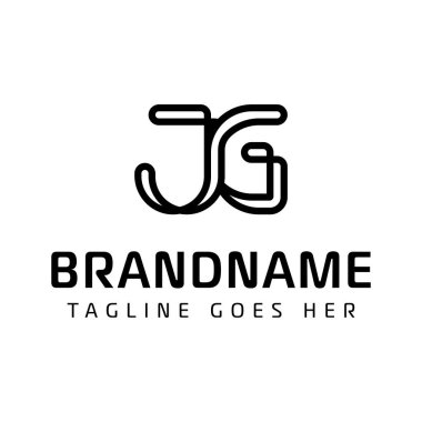 JG Monogram Logosu Harfleri, JG veya GJ baş harfleriyle iş yapmak için
