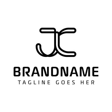 JC Monogram Logosu Harfleri, JC veya CJ baş harfleri ile iş için