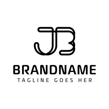 JB Monogram Logosu Harfleri, JB veya BJ baş harfleri ile iş için