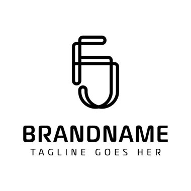 FJ Monogram Logosu Harfleri, FJ veya JF harfleriyle iş yapmak için.