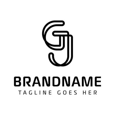 GJ Monogram Logosu Harfleri, GJ veya JG baş harfleri ile iş için