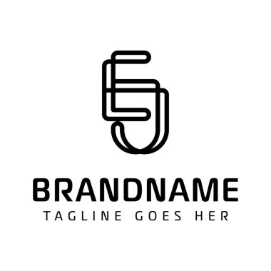 EJ Monogram Logosu Harfleri, EJ veya JE baş harfleriyle iş yapmak için