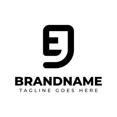 JE veya EJ baş harfleriyle iş yapmak için EJ Monogram Logosu