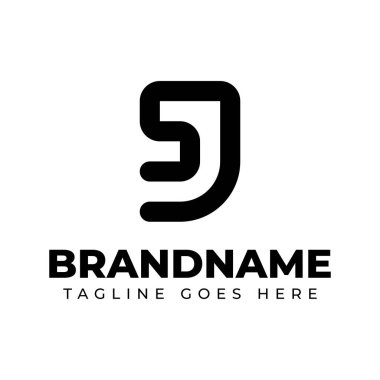 JS veya SJ baş harfleri ile iş için SJ Monogram Logosu