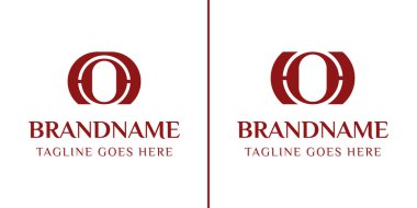 AO AO ve HO Monogram Logosu, AO HO OH baş harfleri olan herhangi bir iş ya da kimlik için.