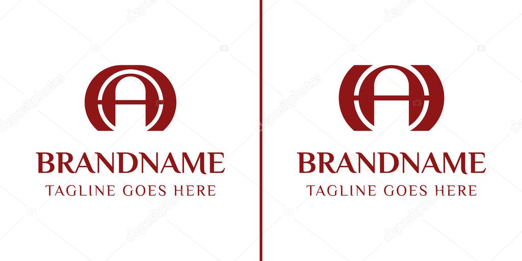 Letters AA and HA Monogram Logo, for any business or identity with AA AH HA initials
