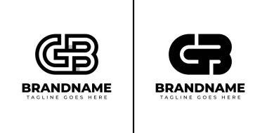 GB Monogram Logo Set harfleri, GB veya BG baş harfleri olan her marka için uygundur