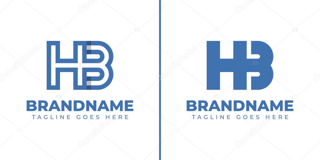 Letters HB Monogram Logo Set, suitable for any brand with BH or HB initials
