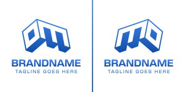 Harfler OM veya MO 3D Monogram Logosu, gücü, dinamizmi ve teknolojiyi simgeler.