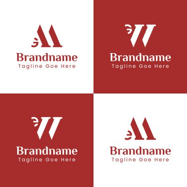 Harfler MG WG We Monogram Logo, her iş için uygundur MG WG GW ME EW baş harfleri