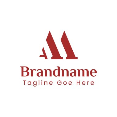 MA Monogram Logosu Harfleri, MA ya da AM harfleriyle başlayan her iş için uygundur