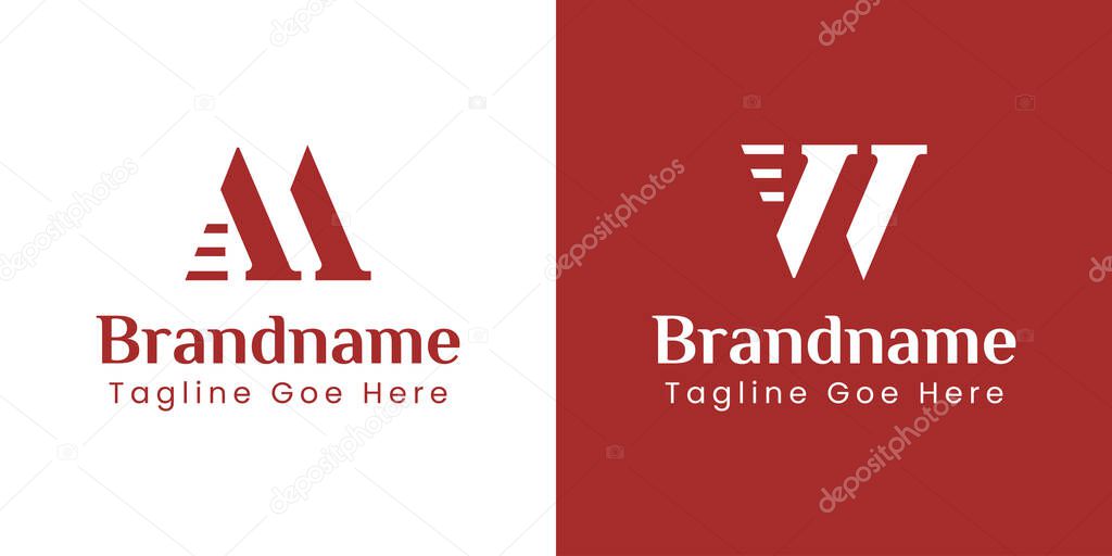 Letters ME and WE Monogram Logo, suitable for any business with ME EM WE EW initials