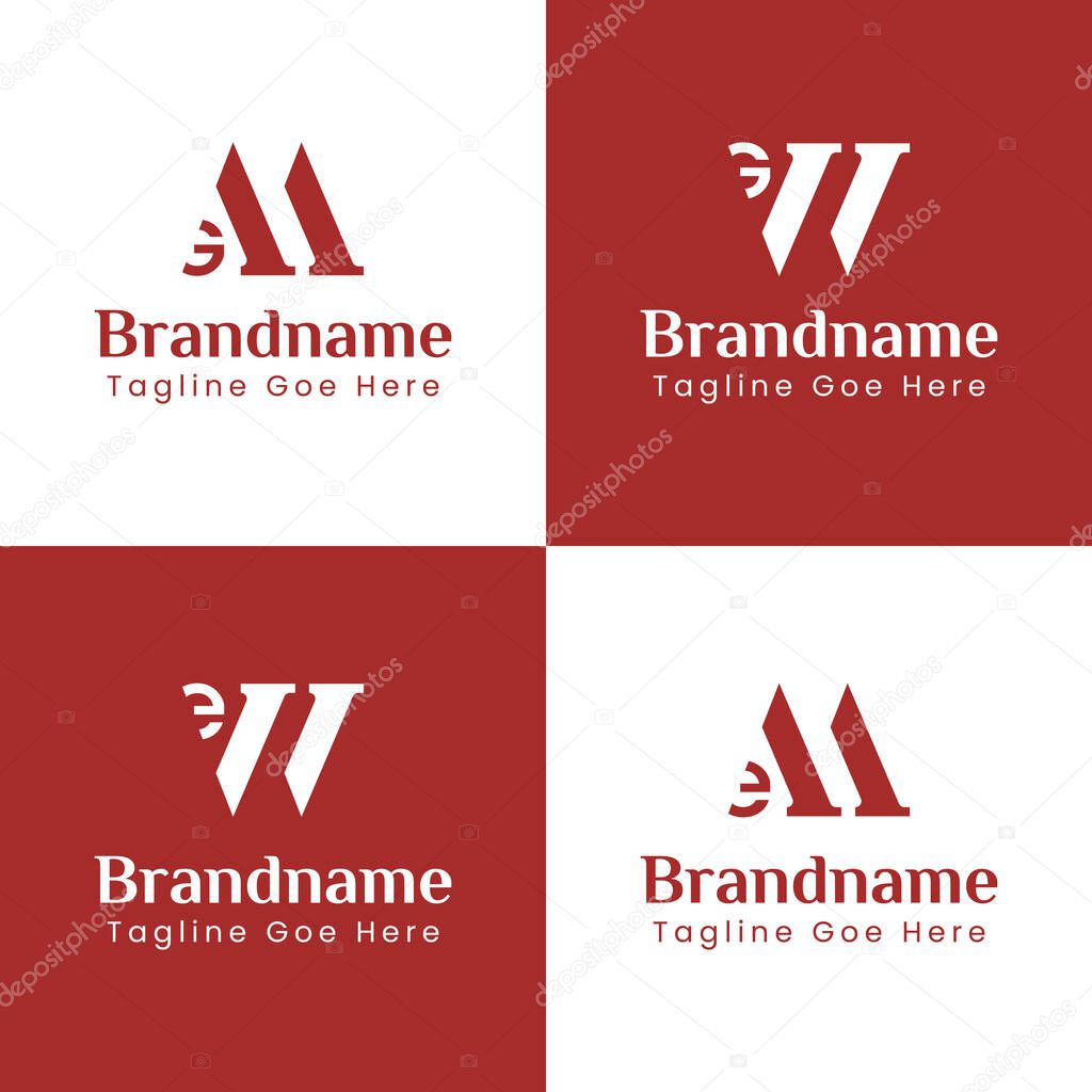Letters MG WG ME WE Monogram Logo, suitable for any business with MG GM WG GW ME EM WE EW initials