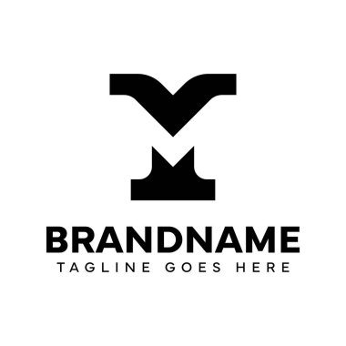 ME ya da YM Monogram logosu harfleri, ME veya YM harfleriyle başlayan her iş için uygun.