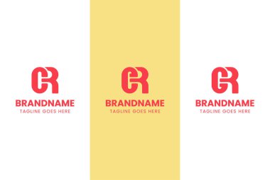 CR ER ER GR Monogram Logosu, CR ER RE GR RG baş harfleri ile iş için ayarlandı