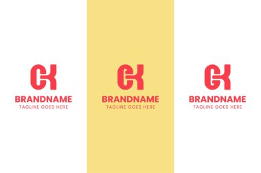 CK K Harfleri EK GK Monogram Logosu, CK KC EK GK baş harfleri ile iş yapmak için ayarlandı
