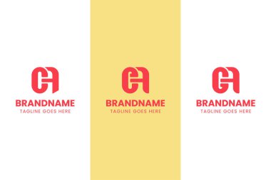 CA EA GA Monogram Logo Seti, CA AC EA AE AG baş harfleri ile iş yapmak için
