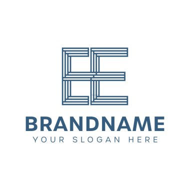 Adsız Alkoliklerin baş harfleriyle iş yapmak için EE Monogram Logosu