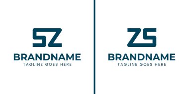 SZ ve ZS Monogram Logo Set harfleri, ZS veya SZ baş harfleri olan her marka için uygundur